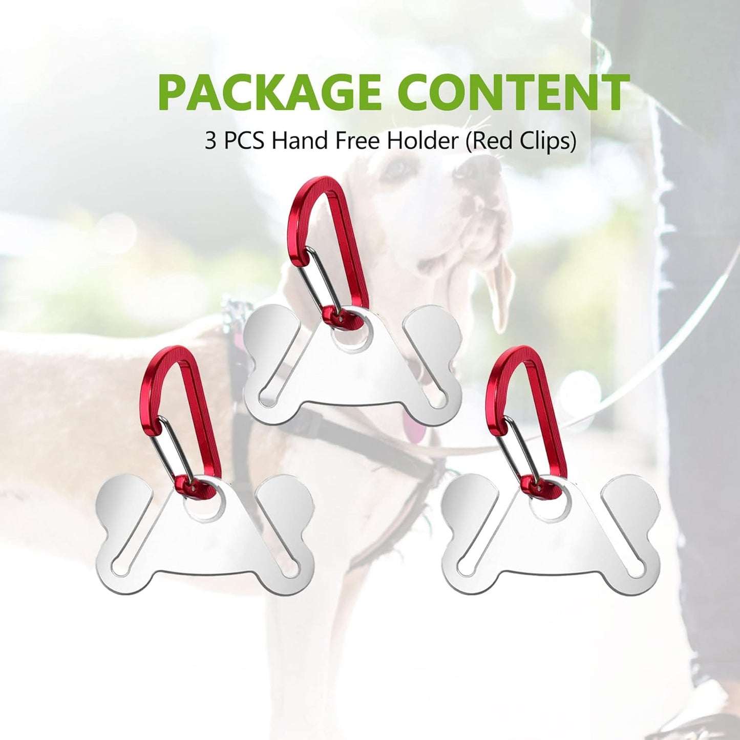 3PCS Dog Poop Bag Holder, Waste Bag Holder, Dog Poop Bag Carrier, Hand Free Holder