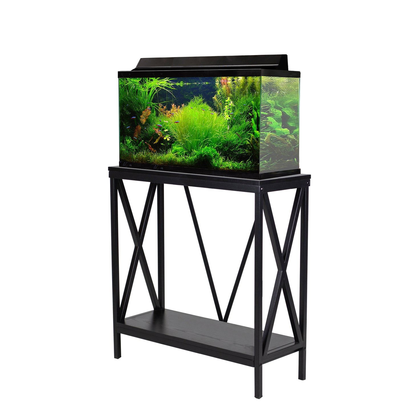 29/37 Gallon Wood + Metal Aquarium Stand