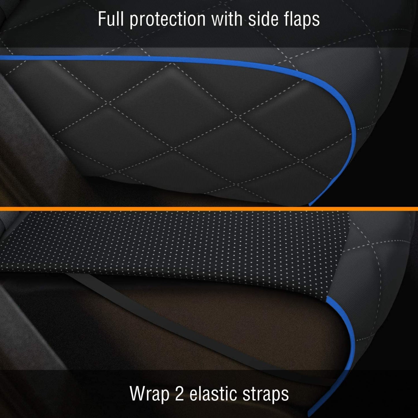 Blue XL Car Rear Seat Cover for Dogs, Durable Waterproof & Scratch Resistant Vehicle Backseat Protector, Extra Large Nonslip Dog Accessory & Pet Protection for Back Seats, Machine Washable