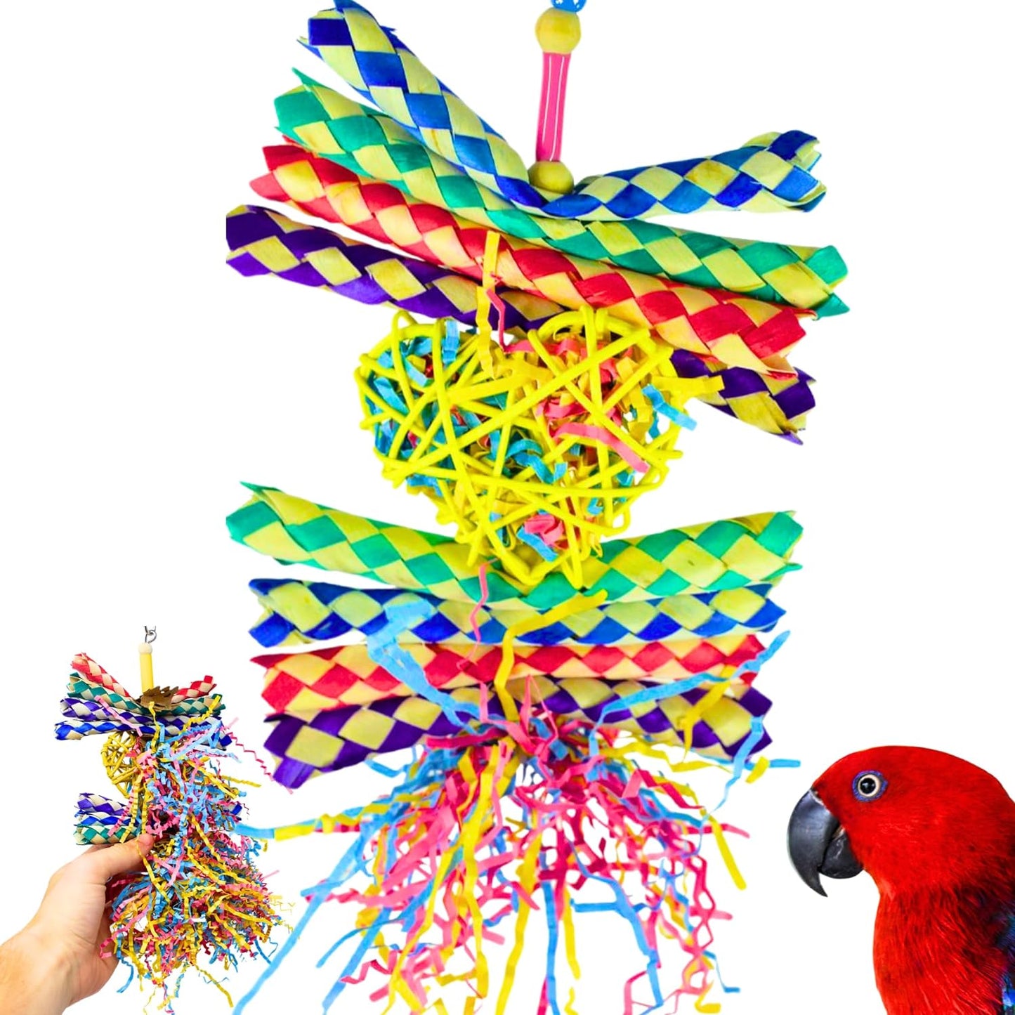 1730 Foraging Valentine Heart Medium - 9” X 6” - for Conures, Cockatiels, Parakeets, and Similar Breeds