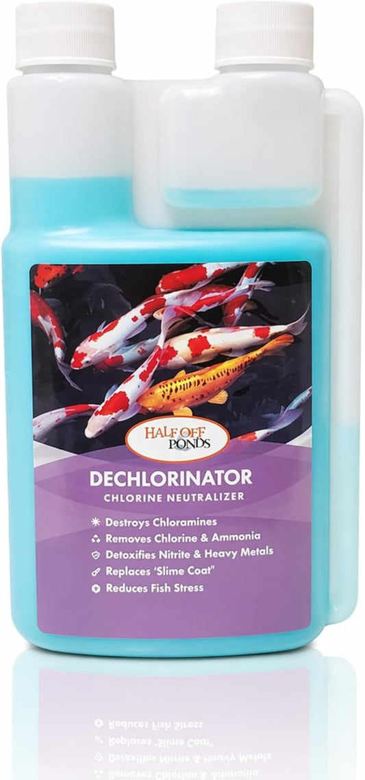 Dechlorinator Pond Water Conditioner, 16 Oz – Removes Chlorine & Chloramine, Detoxifies Ammonia & Nitrites – Safe for Fish & Plants