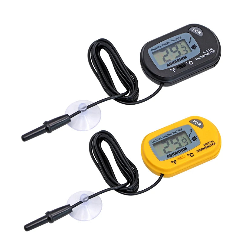 Fish Tank Thermometer LCD Digital Aquarium Temperature Water Meter Aquarium Temp Detector Fish Alarm Pet Supplies Tool Aquatic