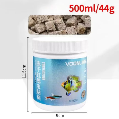 Freeze Dried Tubifex Worms Red Thread Worm Patch Food for Tropical Fish and Amphibians