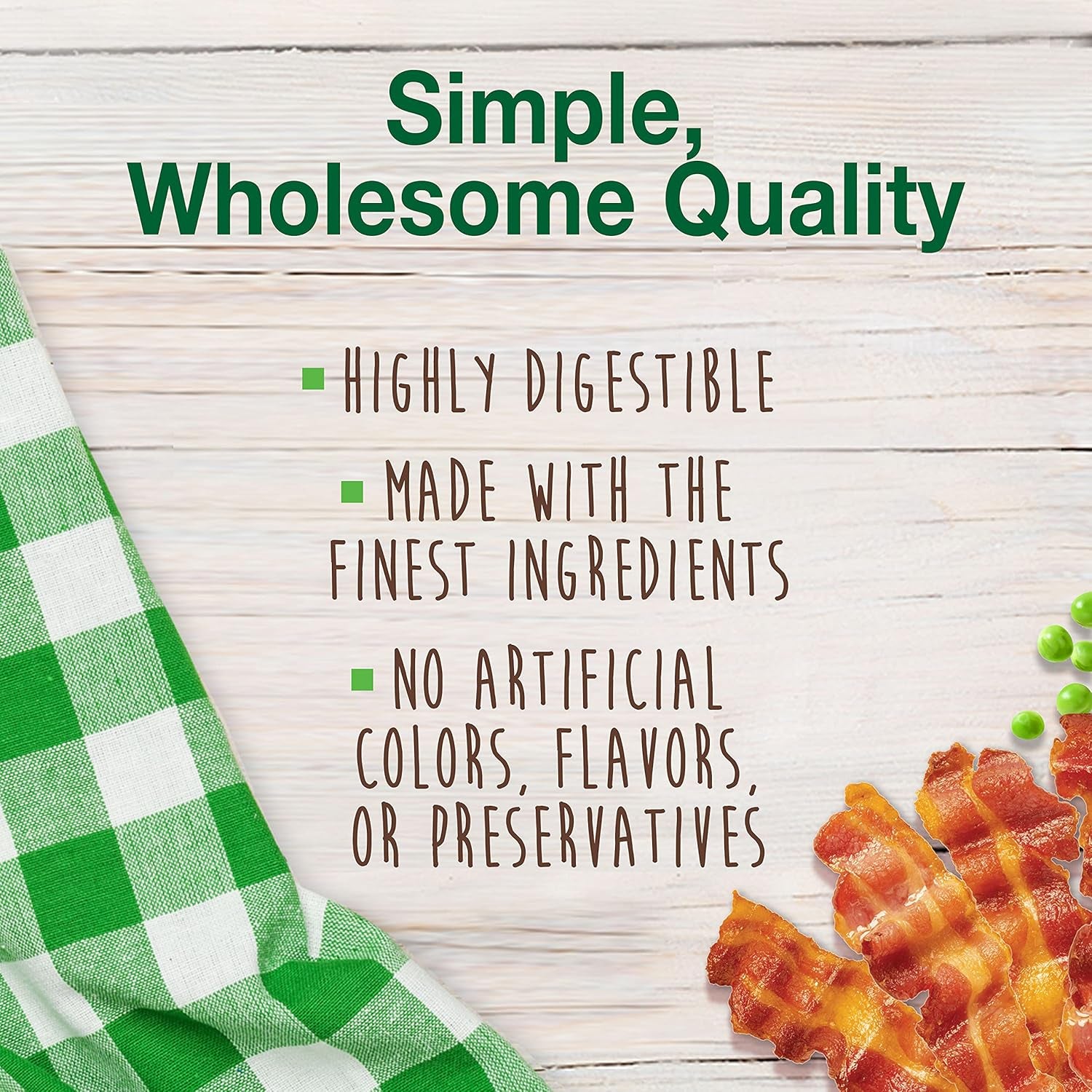 Healthy Edibles Natural Dog Chews Long Lasting Bacon Flavor Treats for Dogs, Small/Regular (3 Count)