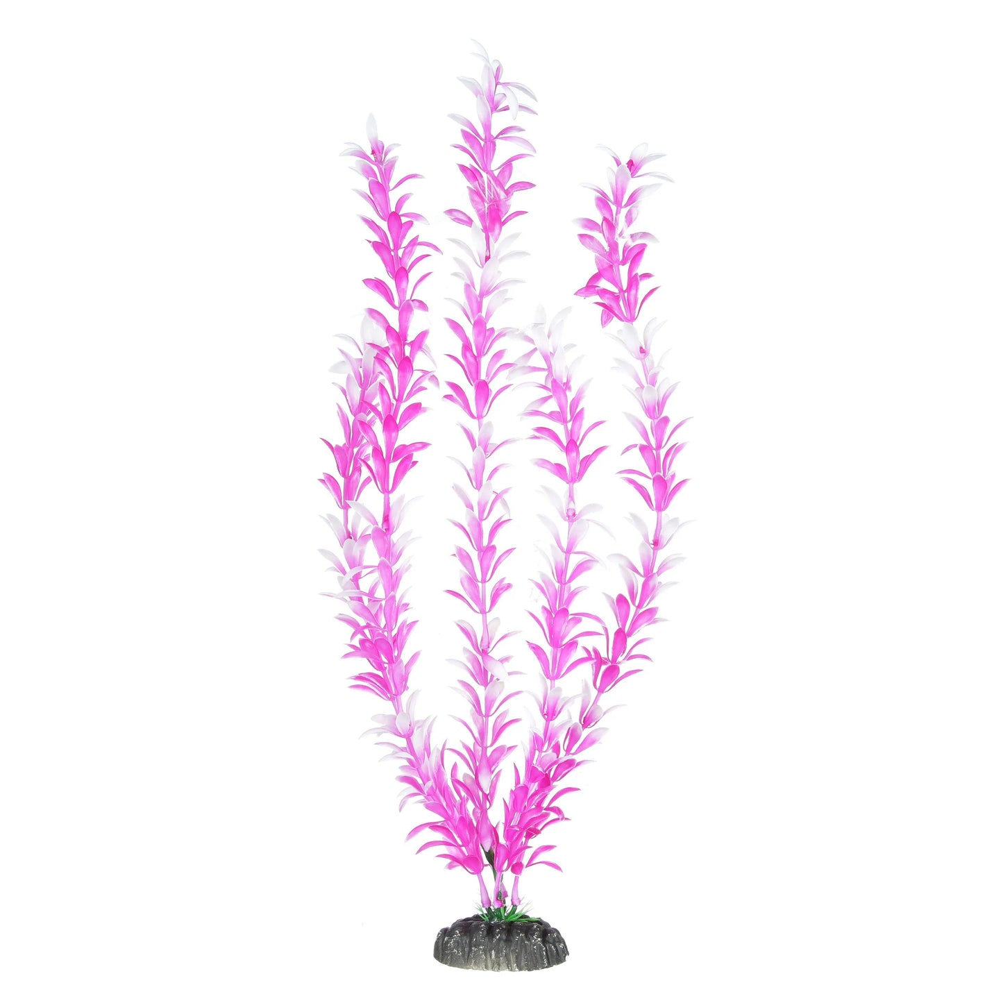 Aqua-Plants Aquarium Plant Decoration - 3 Piece Plastic Plant Bundle – Multicolor – 16” Height