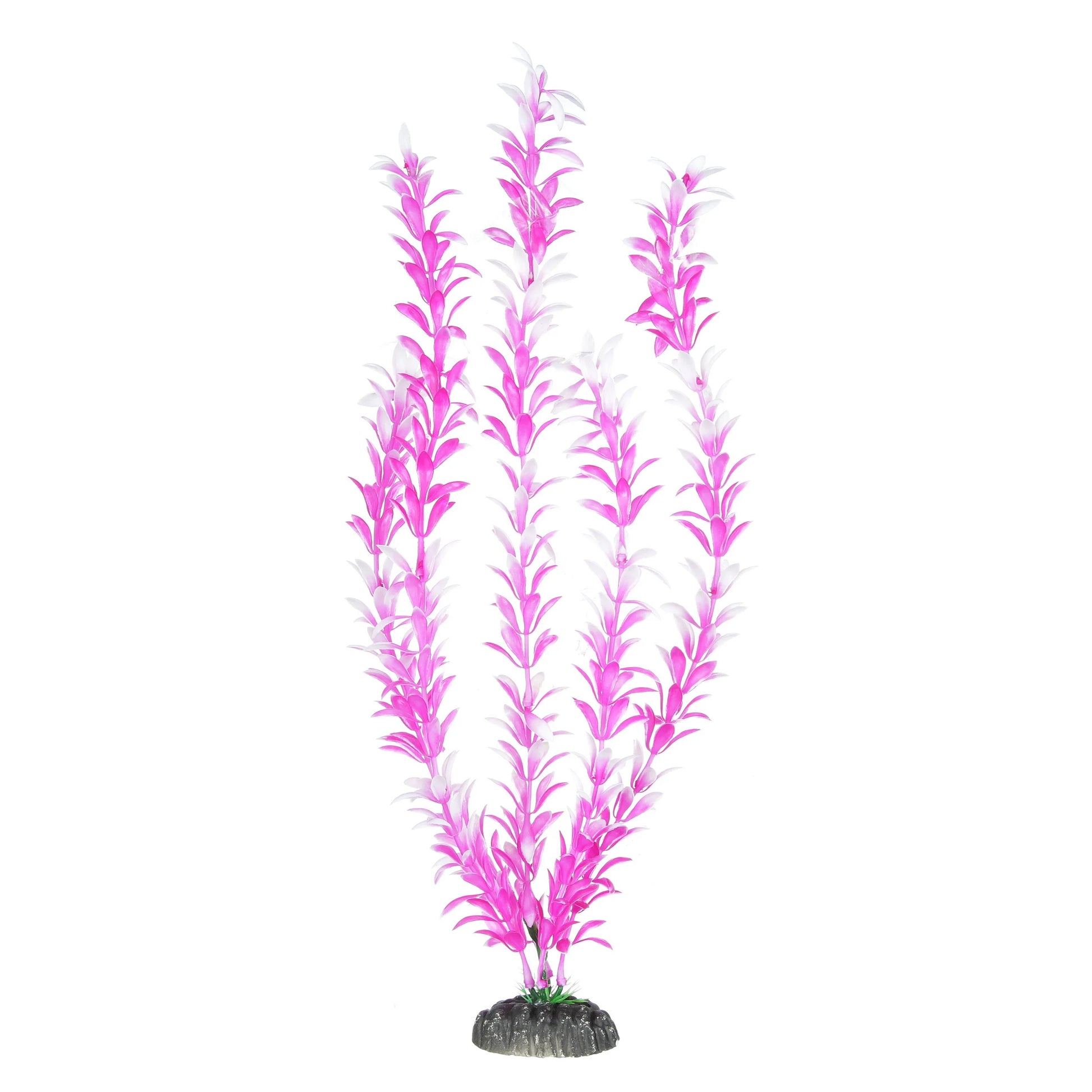 Aqua-Plants Aquarium Plant Decoration - 3 Piece Plastic Plant Bundle – Multicolor – 16” Height