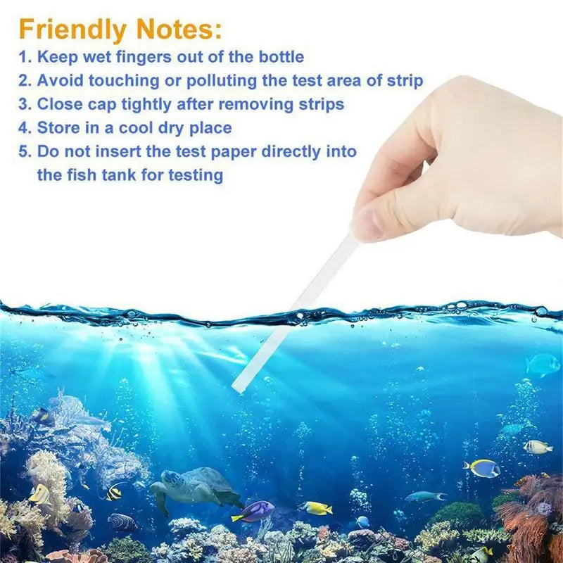Ammonia Test Strips 50 Count Water Testing Aquarium Test Strips Water Test Safe Ammonia Tester