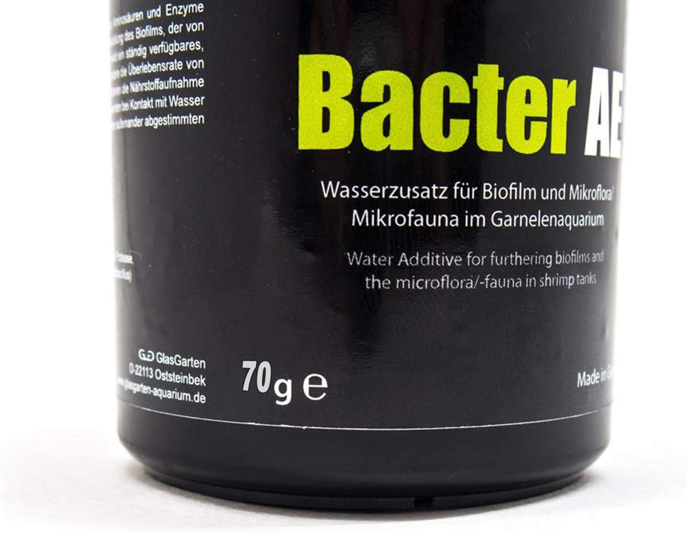 Glasgarten Bacter AE Shrimp (70G) | Nutrients for Live Freshwater Shrimp Food/Aquarium Water (Neocaridina, Amano, Red Cherry, Rili)