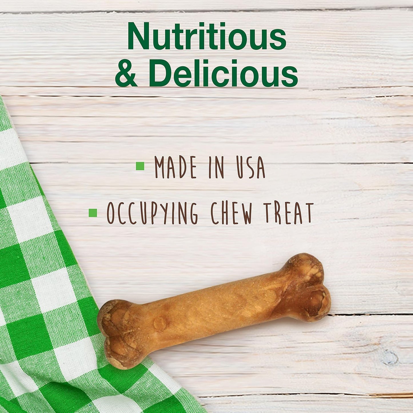 Healthy Edibles Natural Dog Chews Long Lasting Bacon Flavor Treats for Dogs, Small/Regular (3 Count)