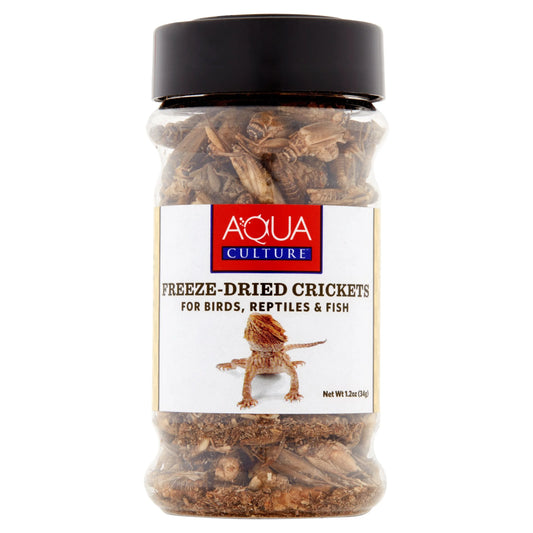 (4 Pack) Aqua Culture Freeze-Dried Crickets for Birds, Reptiles & Fish, 1.2 Oz