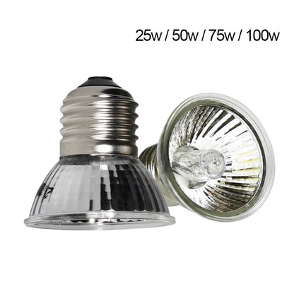 25W/75W/100W Full Spectrum UVAUVB Heating Lamp Reptile Tortoise E27 Thermal Insulation Calcium Lizard Frog Solar Halogen Light
