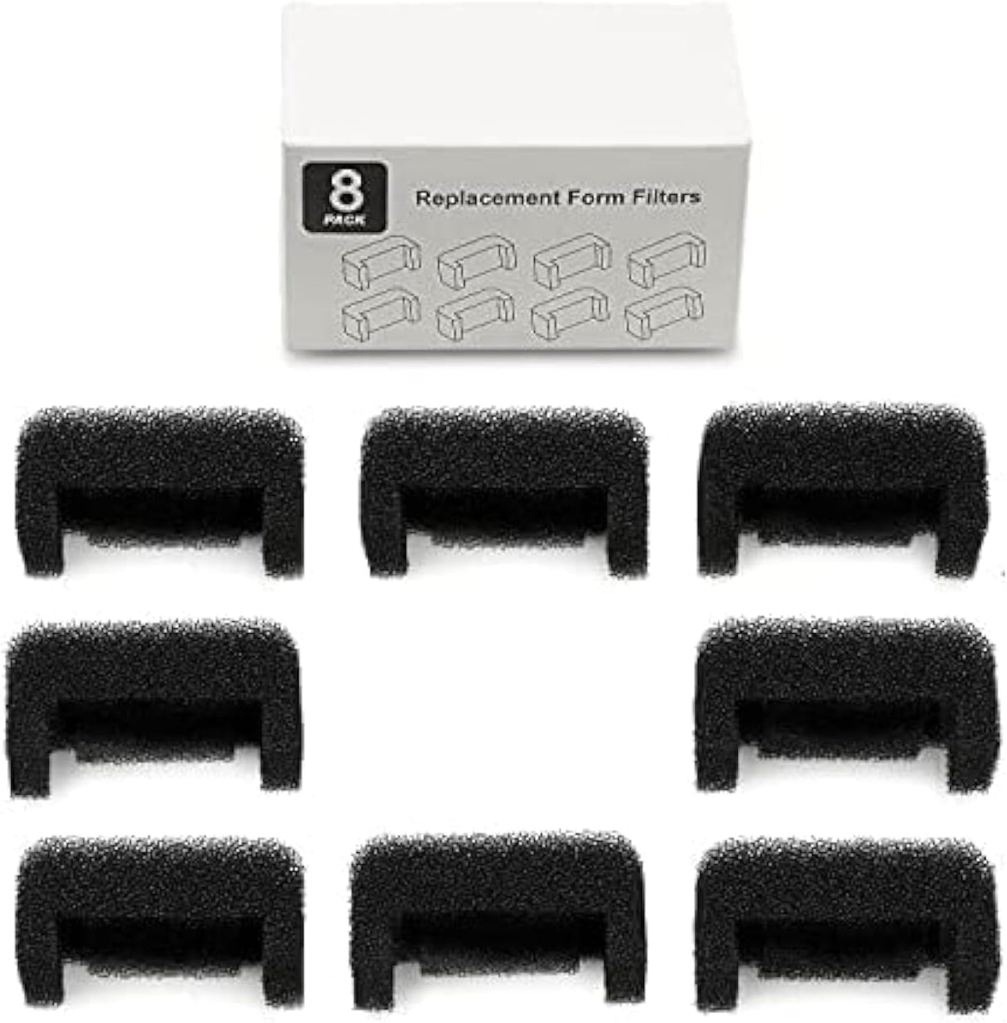 Cat Fountain Foam Filter Replacement, 8 Pack Cat Fountain Sponge Foam Filter for Cat Water Fountain Automatic Drinking Water Dispenser