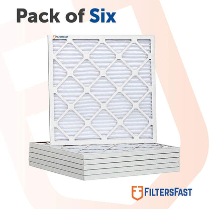 20X20X1 Air Filter MERV 11, 1" AC Furnace Air Filters, Made in the USA, Actual Size: 19.75"X19.75"X0.75, 6 Pack