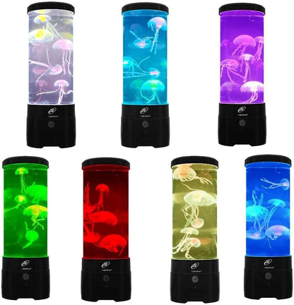 LED Sensory Jellyfish Aquarium Lamp with Bluetooth Speaker and Color Changing Light Effects. Majestic and Standing Tall at 12 Inches! Medium (12 Inches Tall)