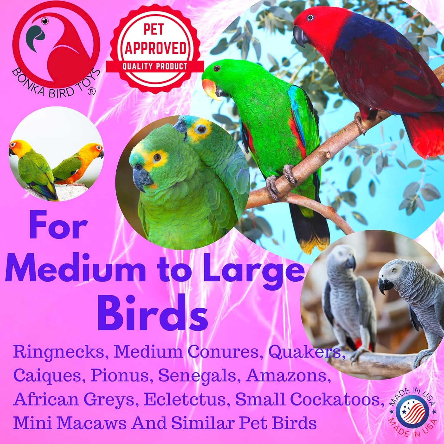 1730 Foraging Valentine Heart Medium - 9” X 6” - for Conures, Cockatiels, Parakeets, and Similar Breeds