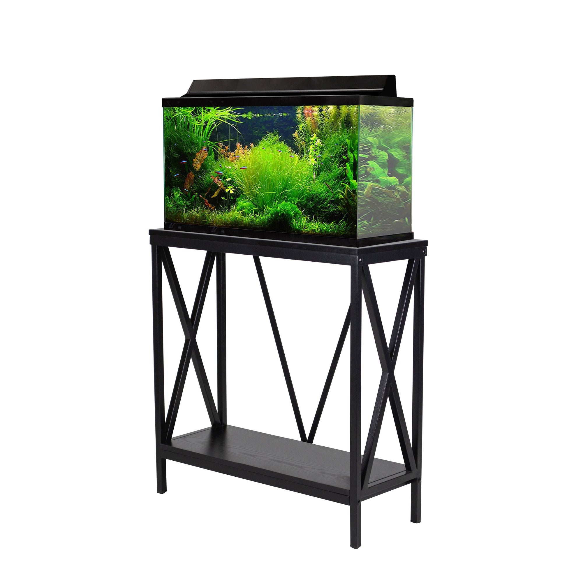29/37 Gallon Wood + Metal Aquarium Stand