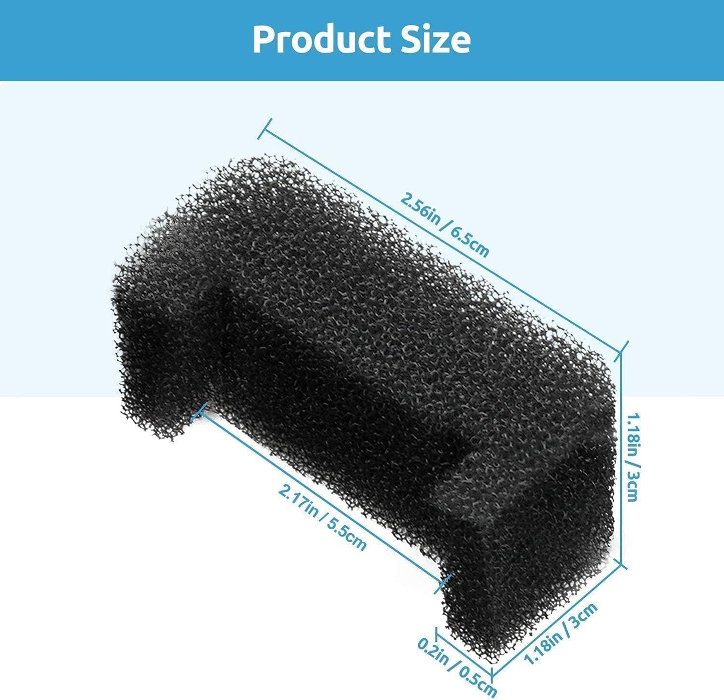 Cat Fountain Foam Filter Replacement, 8 Pack Cat Fountain Sponge Foam Filter for Cat Water Fountain Automatic Drinking Water Dispenser