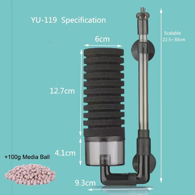 Aquarium Filter for Aquarium Fish Tank Air Pump Skimmer Biochemical Sponge Filter Aquarium Bio Filter Filtro Aquario Practical