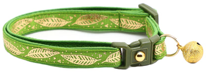 Metallic Gold Feathers Cat Collar