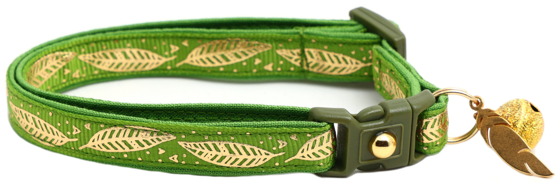 Metallic Gold Feathers Cat Collar-22