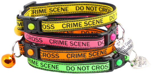 Crime Scene Do Not Cross Breakaway Cat Collar-0