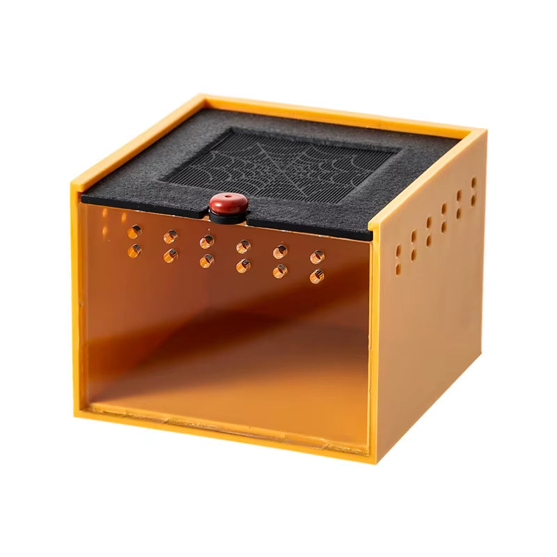 Pet Spider Box Reptile Crawling Pet Feeding Lizard Silkworm Baby Scorpion Unicorn Beetle Insect Pet House Black Acrylic Box