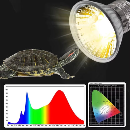 25W/75W/100W Full Spectrum UVAUVB Heating Lamp Reptile Tortoise E27 Thermal Insulation Calcium Lizard Frog Solar Halogen Light