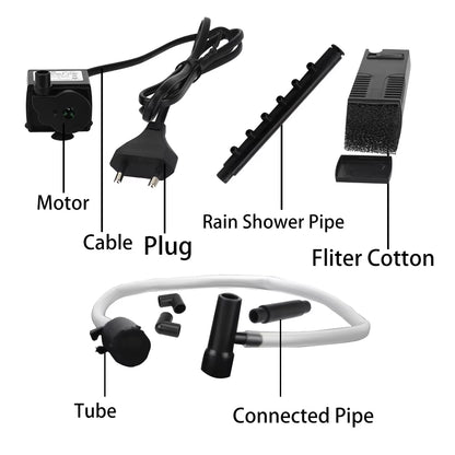 Low Level Water Submersible Water Filter Pump Aquarium Fish Tank Oxygen Increasing Pump EU Plug Turtle Tank Filter