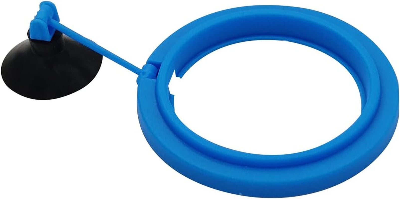 Fish Feeding Ring Floating Food Feeder Circle with Suction Cup Easy to Install Aquarium (Round)
