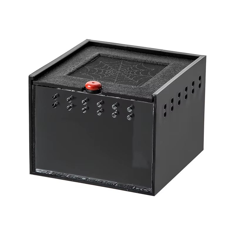Pet Spider Box Reptile Crawling Pet Feeding Lizard Silkworm Baby Scorpion Unicorn Beetle Insect Pet House Black Acrylic Box