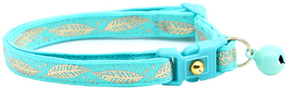 Metallic Gold Feathers Cat Collar