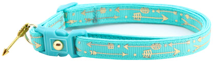 Metallic Gold Arrows Breakaway Cat Collar-16