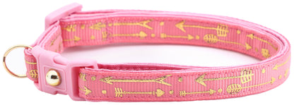 Metallic Gold Arrows Breakaway Cat Collar-27