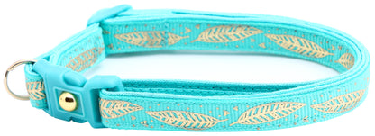 Metallic Gold Feathers Cat Collar