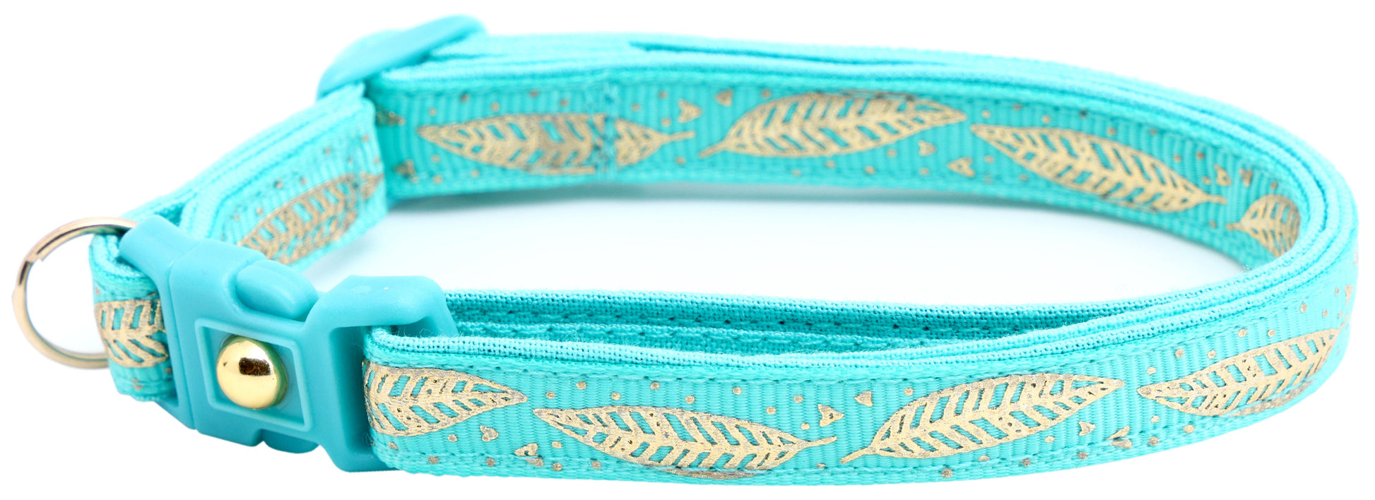 Metallic Gold Feathers Cat Collar-31