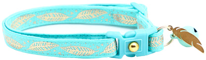 Metallic Gold Feathers Cat Collar-25