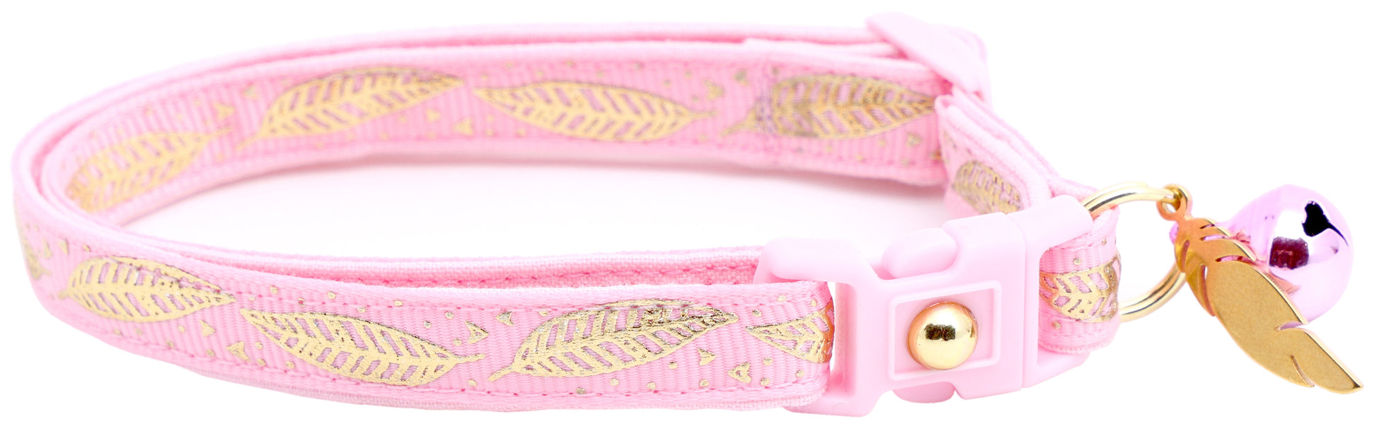 Metallic Gold Feathers Cat Collar-23