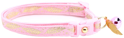 Metallic Gold Feathers Cat Collar-23