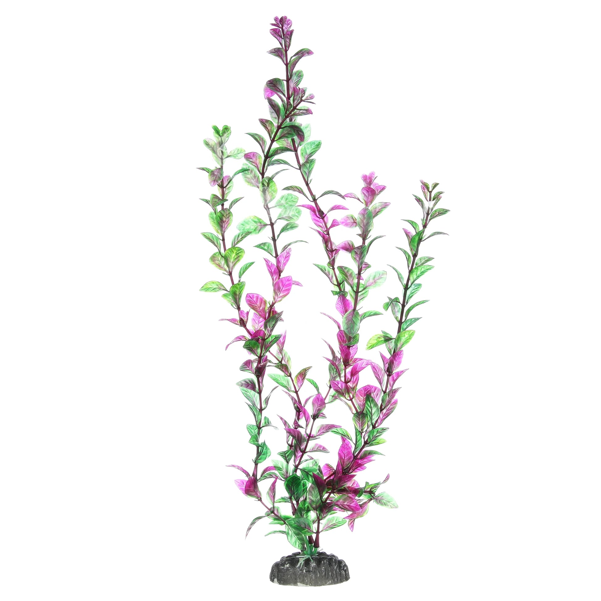 Aqua-Plants Aquarium Plant Decoration - 3 Piece Plastic Plant Bundle – Multicolor – 16” Height