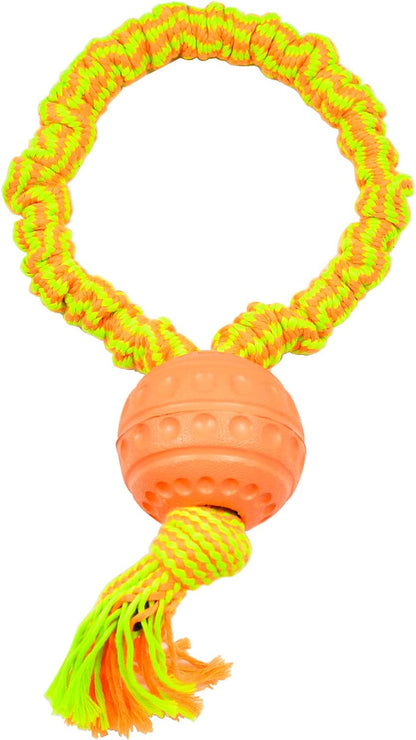 WELL LOVE [Reliable Version] Dog Toys - Chew Toys - Squeak Toys - Christmas Elk Dog Toys - Long-Lasting Elastic Rope with Ball - 100 Natural Cotton Rope - Dog Toy Pack - Gifts for Dog 6Pack Set