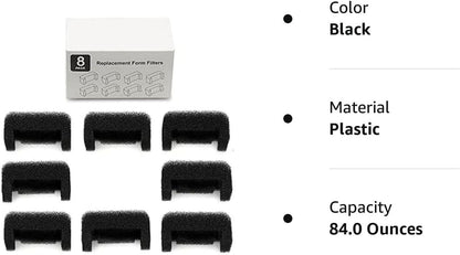Cat Fountain Foam Filter Replacement, 8 Pack Cat Fountain Sponge Foam Filter for Cat Water Fountain Automatic Drinking Water Dispenser