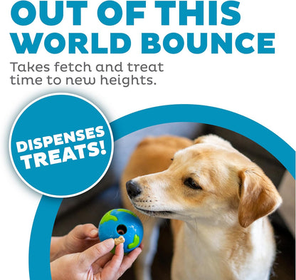 by  Orbee-Tuff Planet Ball Blue/Green Treat-Dispensing Dog Toy, Small