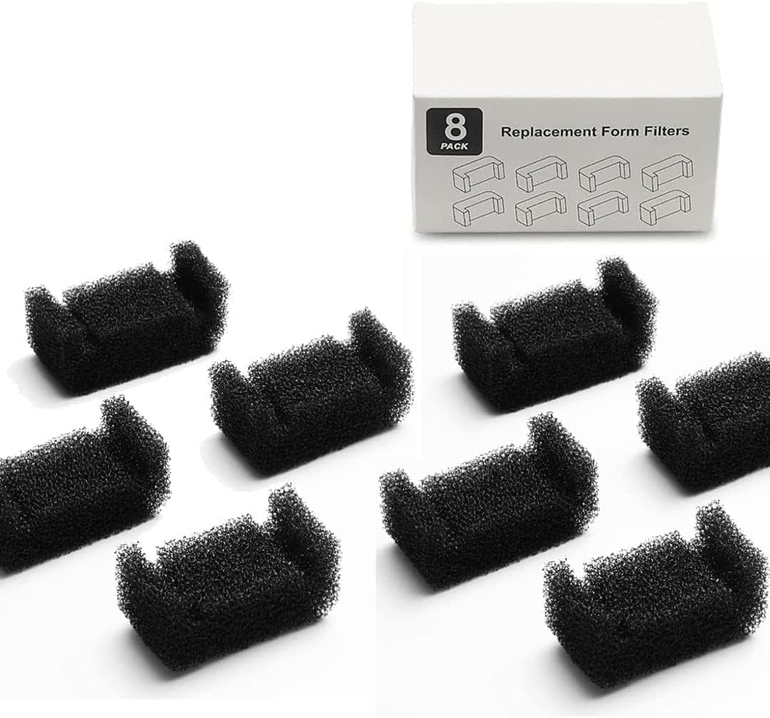 Cat Fountain Foam Filter Replacement, 8 Pack Cat Fountain Sponge Foam Filter for Cat Water Fountain Automatic Drinking Water Dispenser