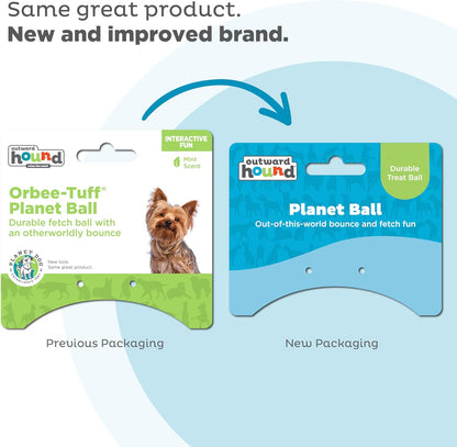 by  Orbee-Tuff Planet Ball Blue/Green Treat-Dispensing Dog Toy, Small