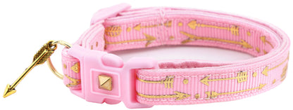 Metallic Gold Arrows Breakaway Cat Collar-12