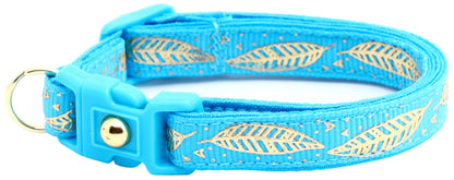 Metallic Gold Feathers Cat Collar