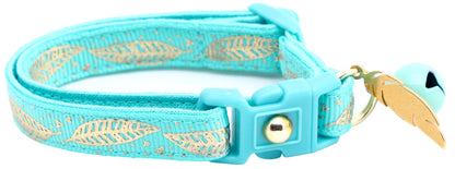 Metallic Gold Feathers Cat Collar-21