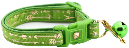 Metallic Gold Arrows Breakaway Cat Collar-17