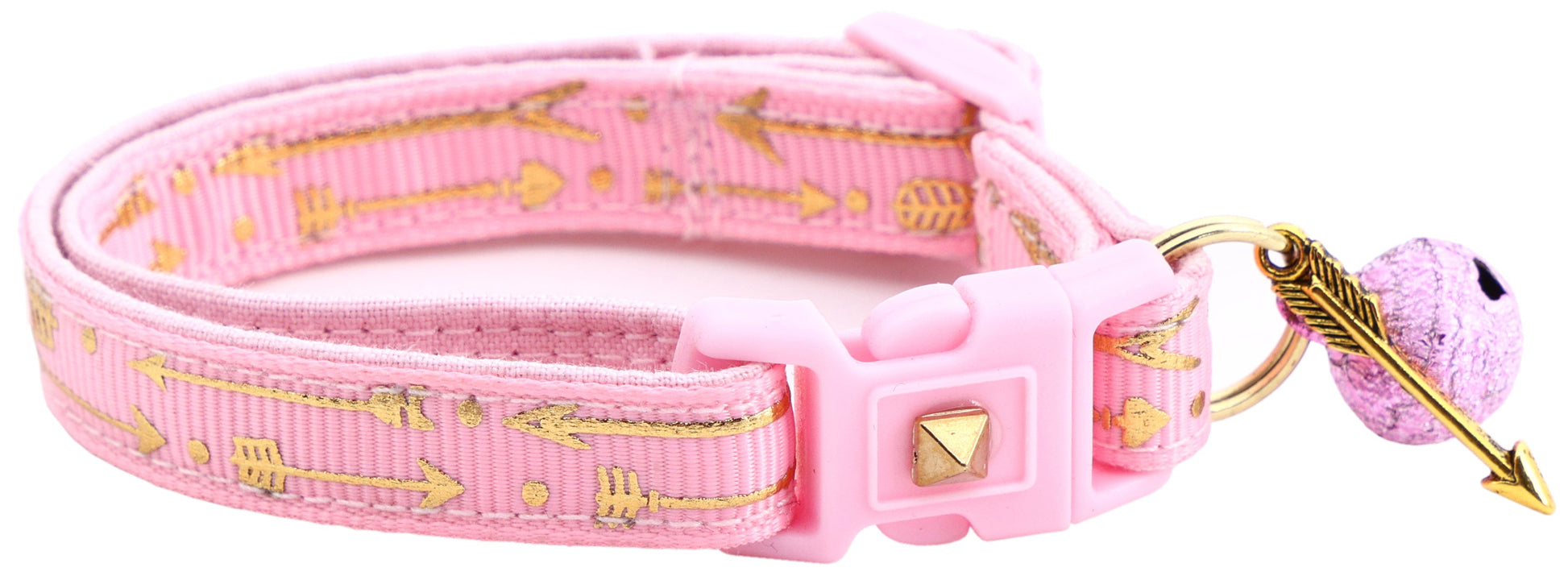 Metallic Gold Arrows Breakaway Cat Collar-18